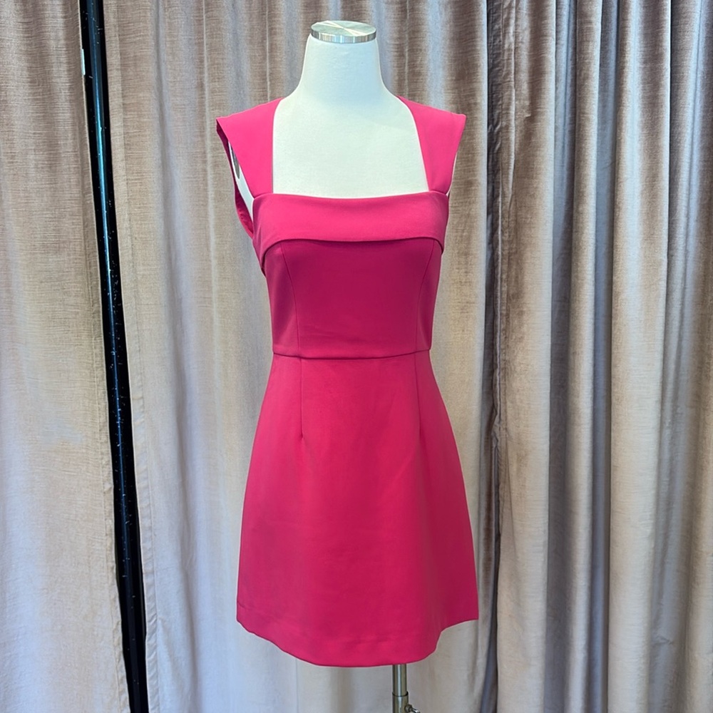 French Connection Cerise Pink Whisper Dress, NWT, sz 4